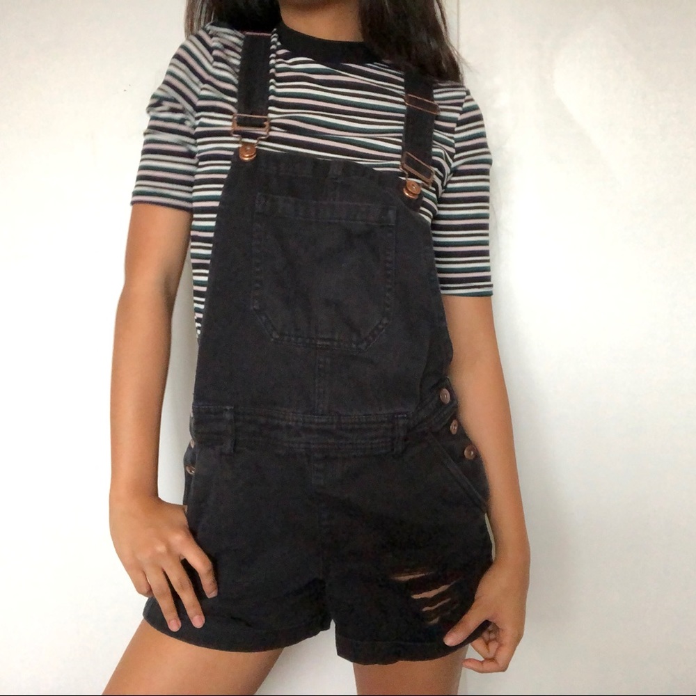 Mock Neck Striped Top